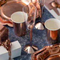 Champagneglas med Rosaguldfod