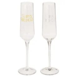 Champagneglas Sæt Happy Birthday