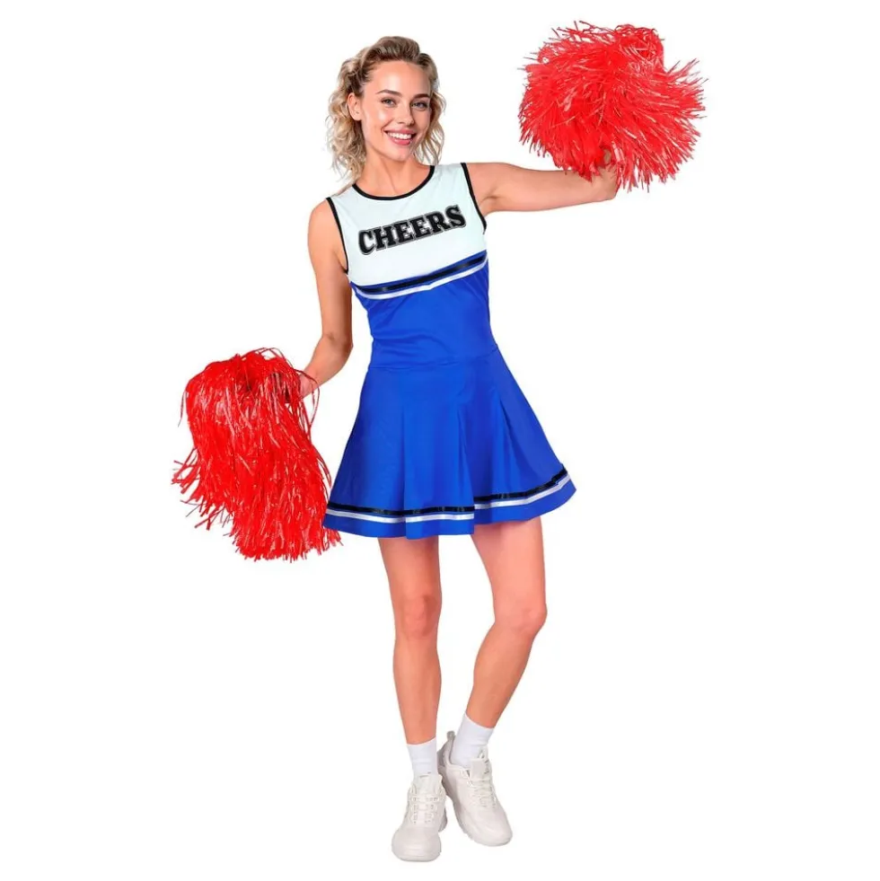 Cheerleader Kjole Blå Kostume