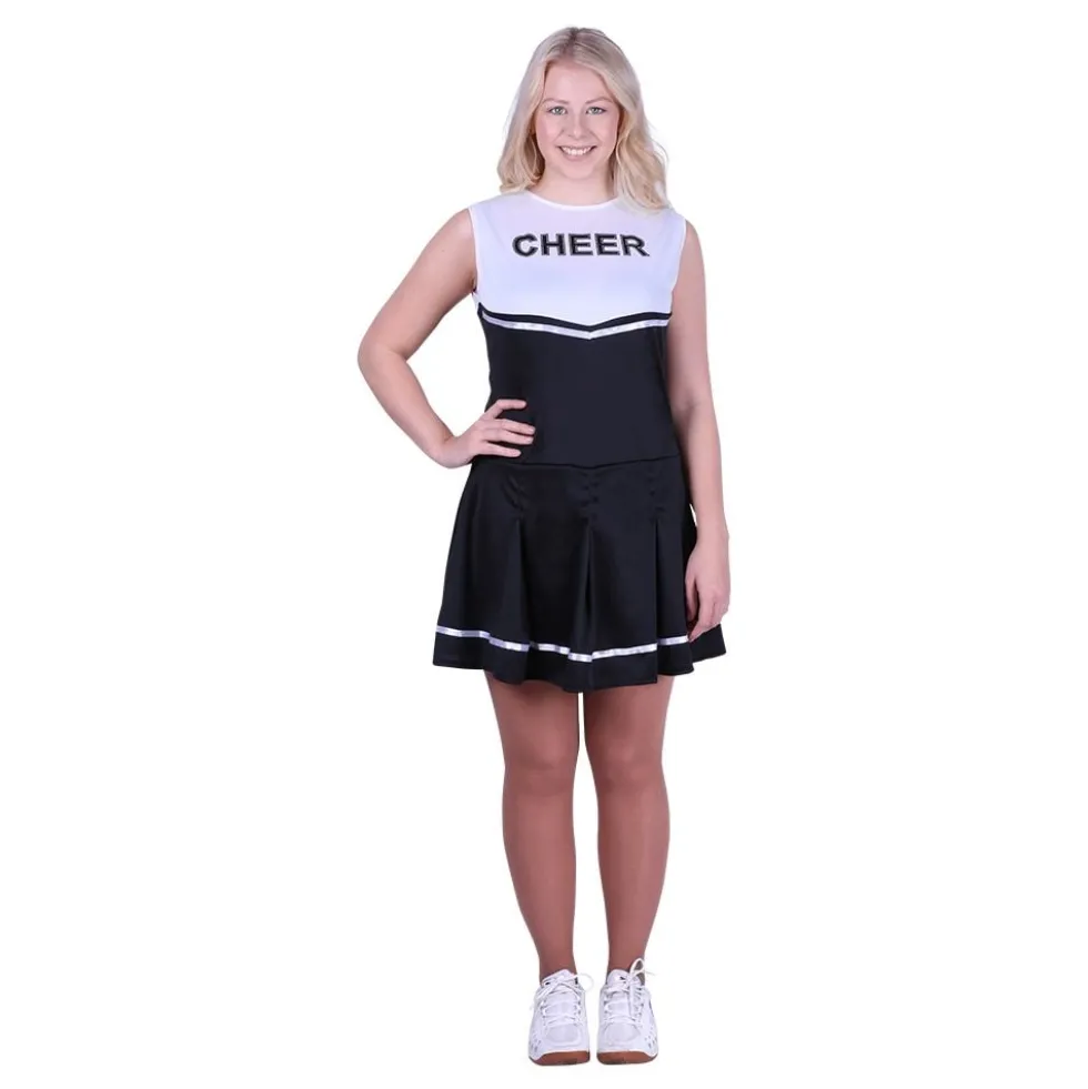 Cheerleaderkostume Sort/Hvidt