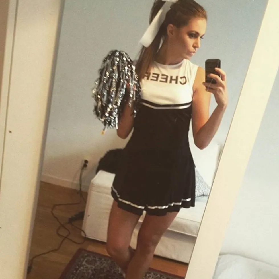 Cheerleaderkostume Sort/Hvidt