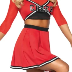 Cheerleader Rød Kjole Deluxe