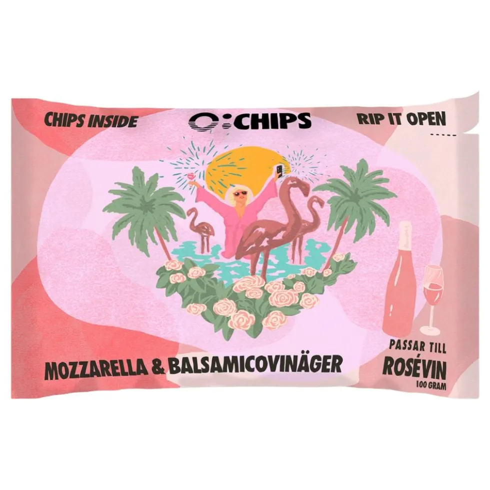 Ø-Chips Lyserød Mozzarella & Balsamicoeddike