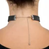 Choker Halskæde med Strass Sort