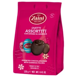 Chokoladeæg med hasselnødsfyld