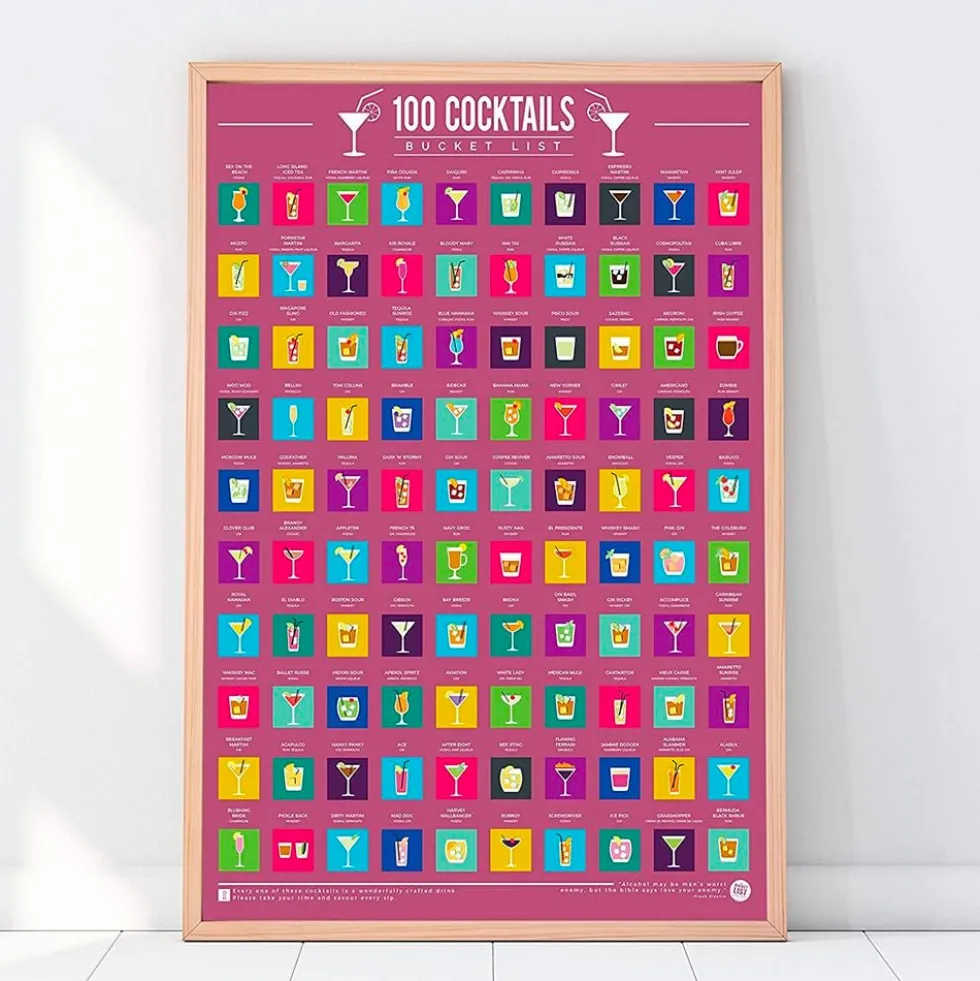 100 Cocktails Bucket List Skrabetavle