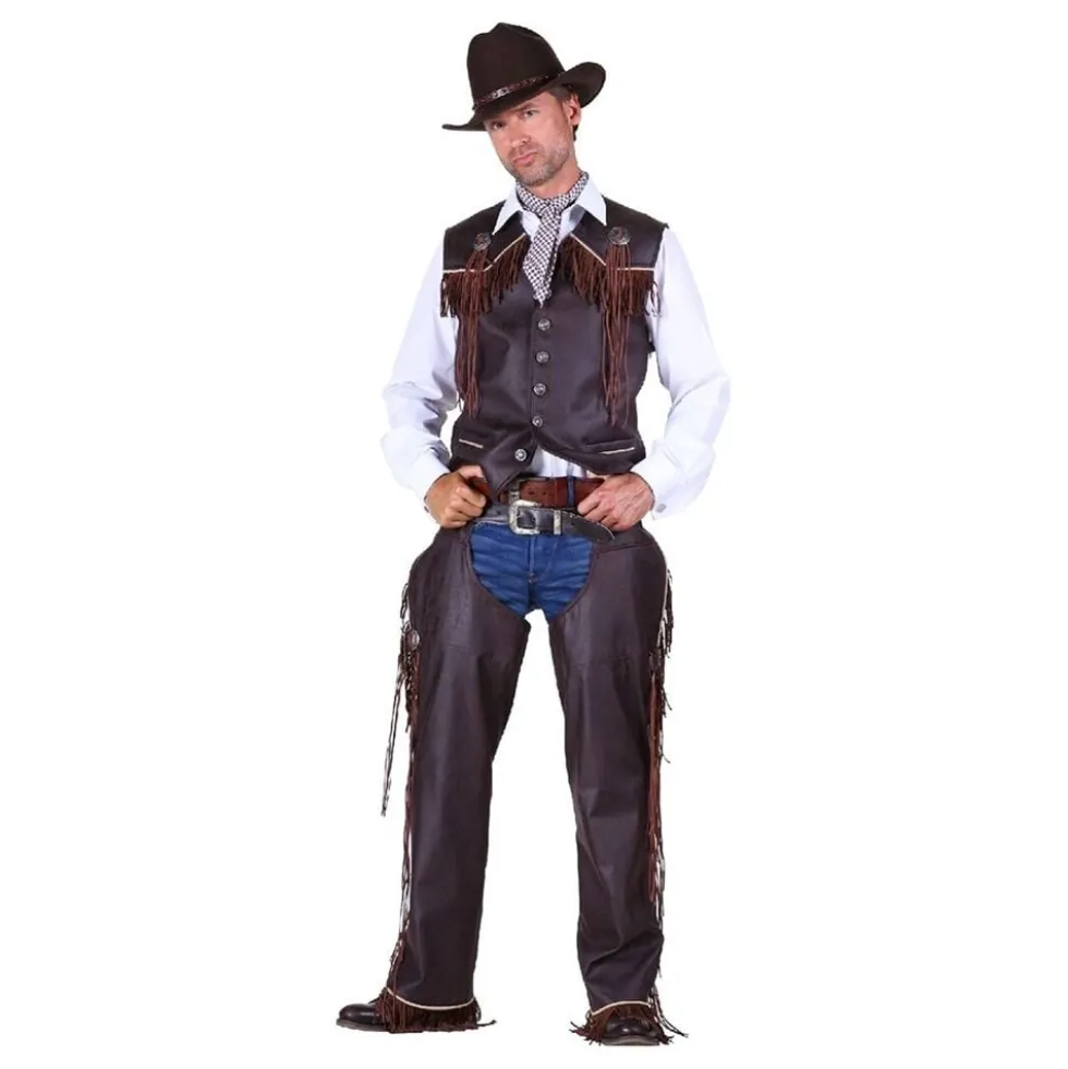 Cowboy Chaps Herre Brun Deluxe