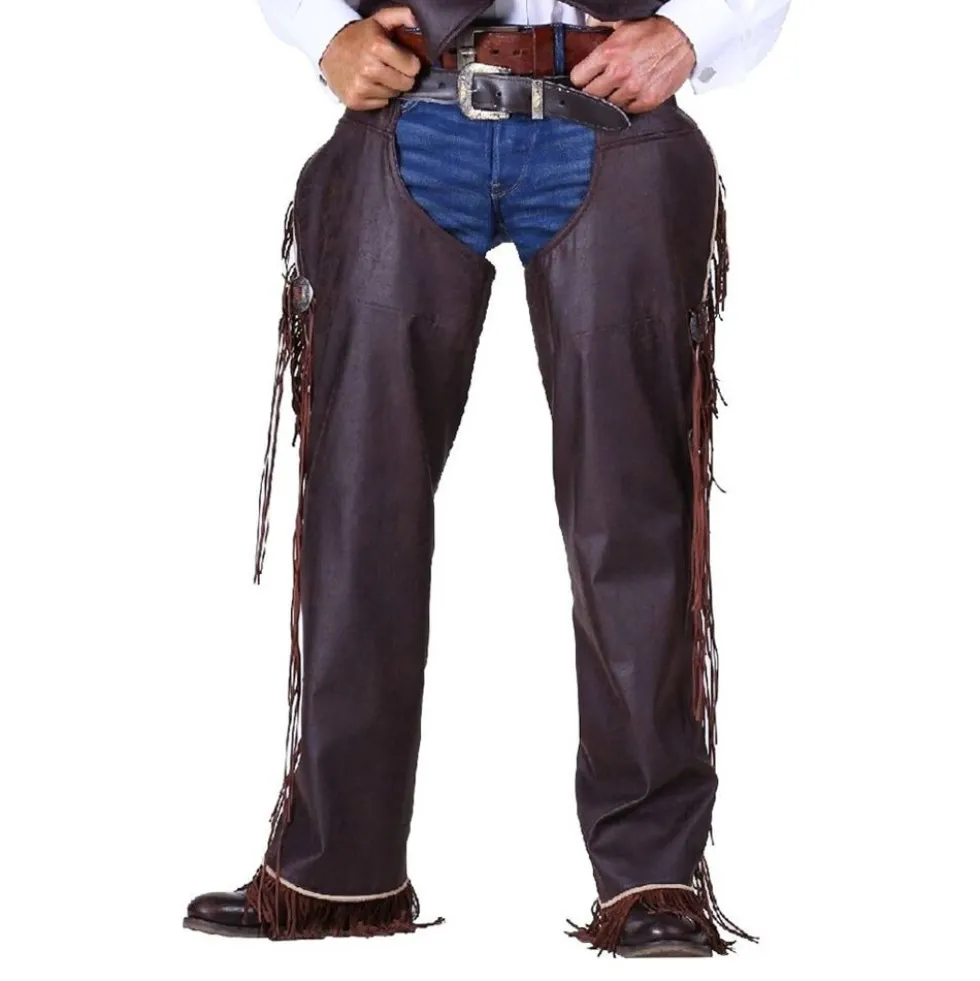 Cowboy Chaps Herre Brun Deluxe