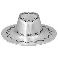 Cowboyhat Silver med Sømme