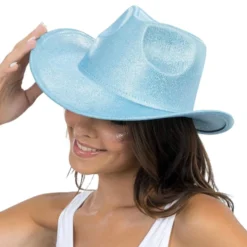 Cowboyhat Skinnende Blå