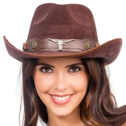 Cowboyhat Suede Brun