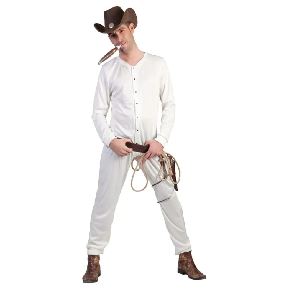 Cowboy Undertøj Hvidt Kostume
