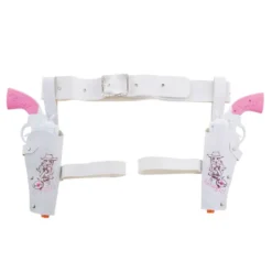 Cowgirl Hylster med Pistoler Hvid/Rosa