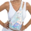 Crossbody Taske Iridescent Silver