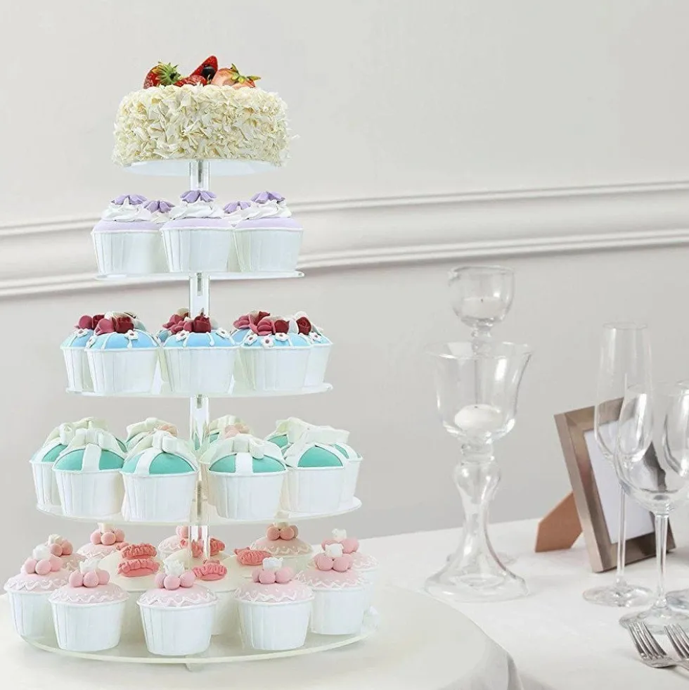 Cupcakestativ i Akrylplast Fem Lag