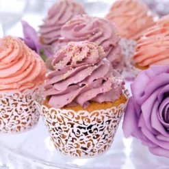 Cupcake Wrappers Hvid Lace