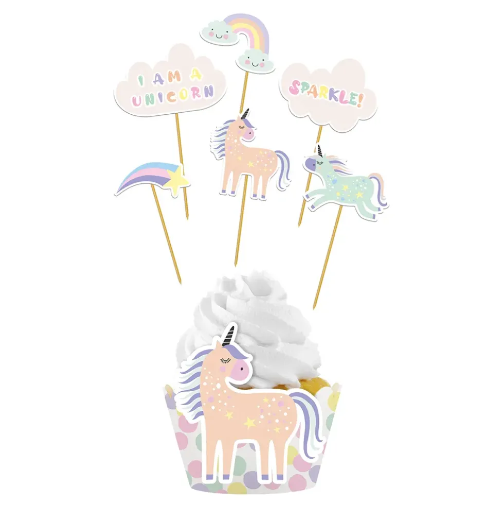 Cupcake Wrappers Kit Unicorns & Rainbows