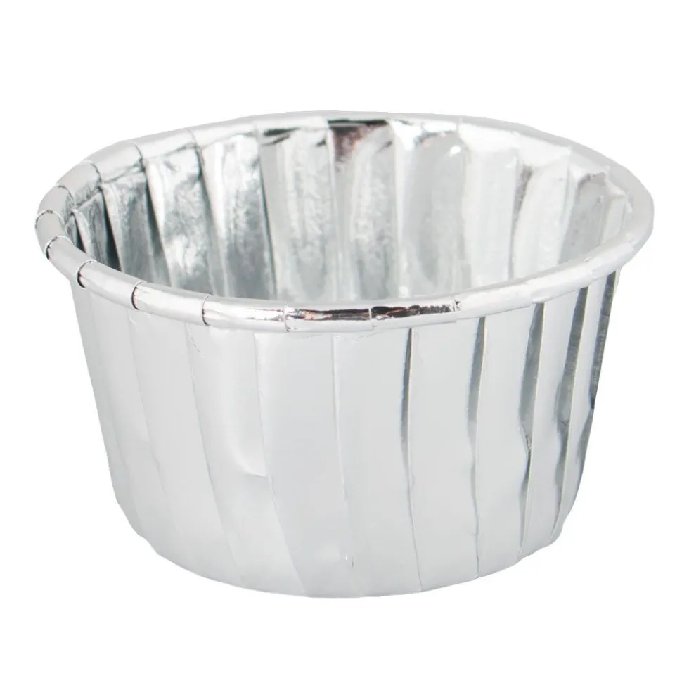 Cupcake Wrapper Sølv Metallic