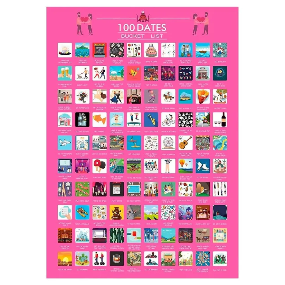 100 Dates Bucket List Skrabetavle