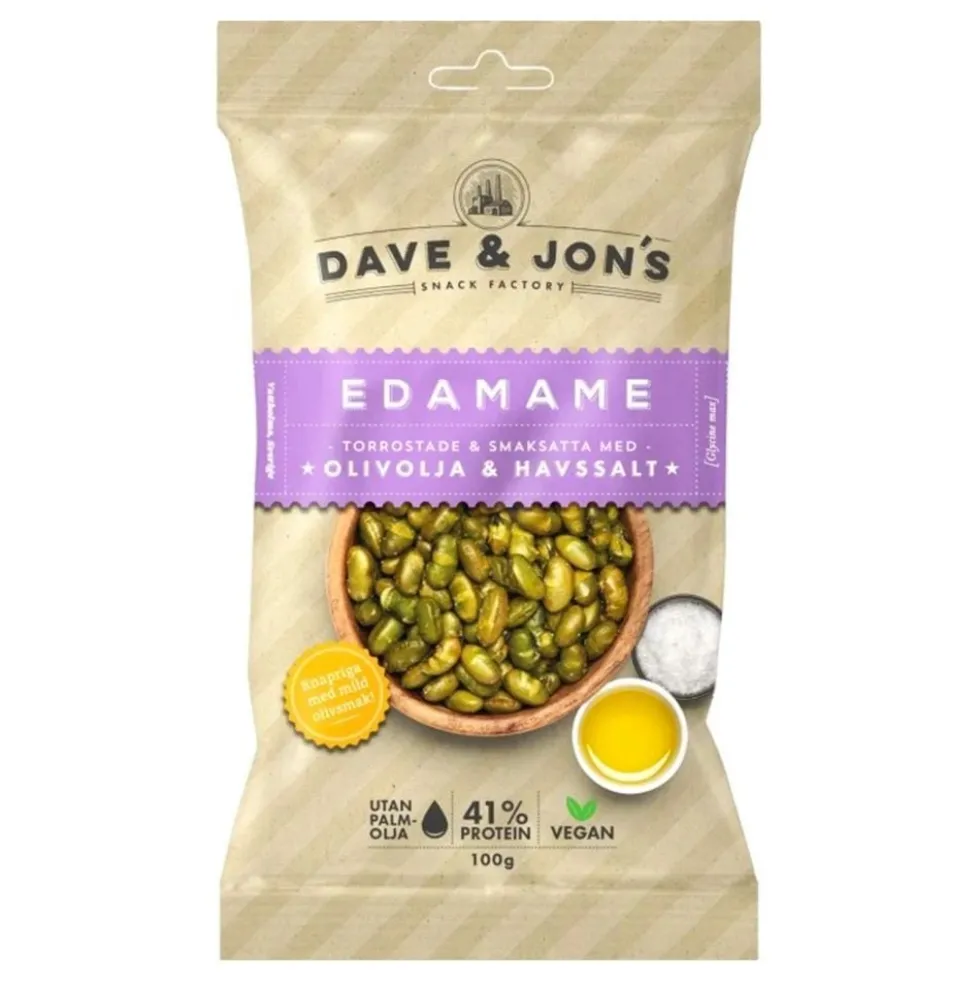Dave & Jons Ristede Edamame Olivenolie & Havsalt