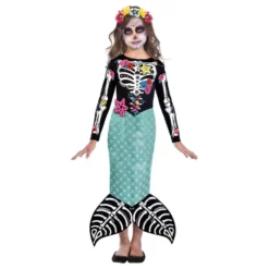 Day of the Dead Havfrue Børnekostume