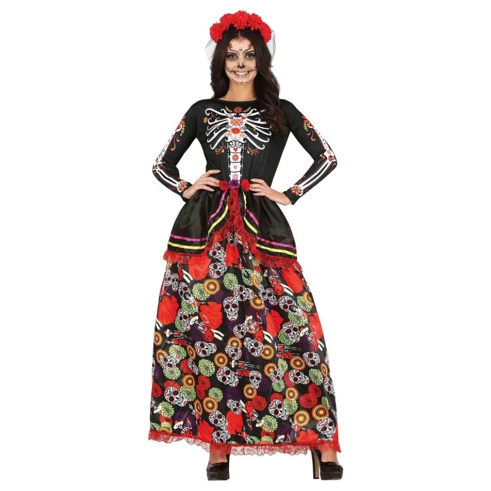 Day of the Dead Kjole Kostume