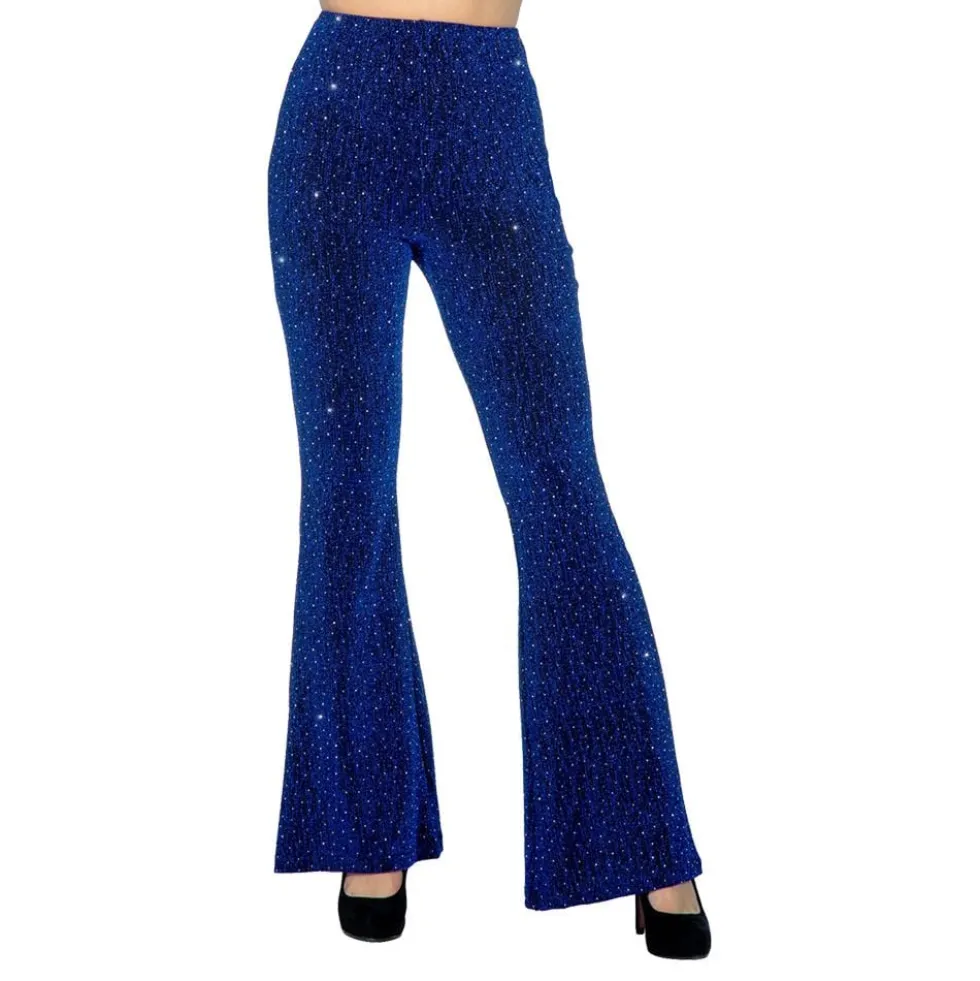 Discobukser Udsvingede Glitter Blå Dame