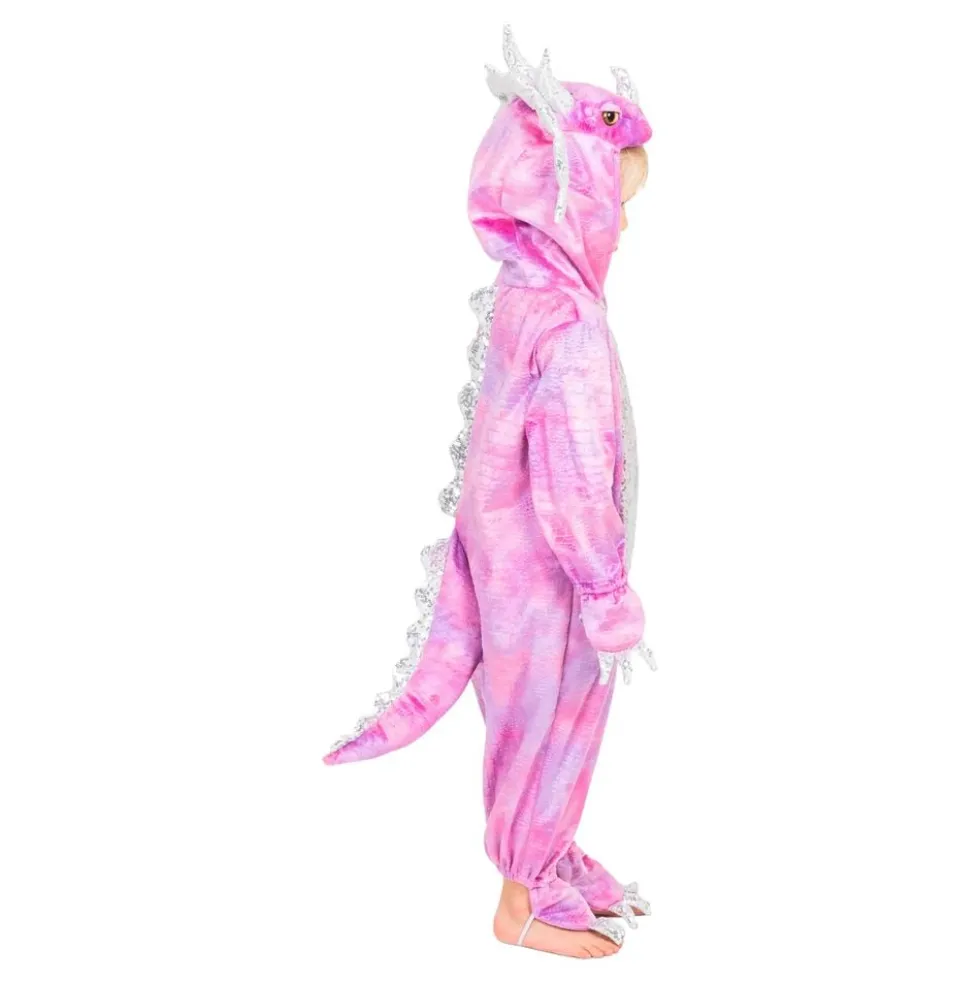 Disco Dinosaur Lyserød Jumpsuit Børnekostume