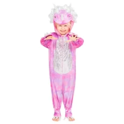 Disco Dinosaur Lyserød Jumpsuit Børnekostume
