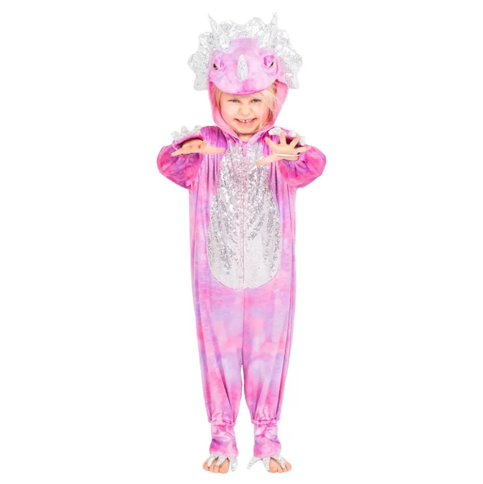 Disco Dinosaur Lyserød Jumpsuit Børnekostume