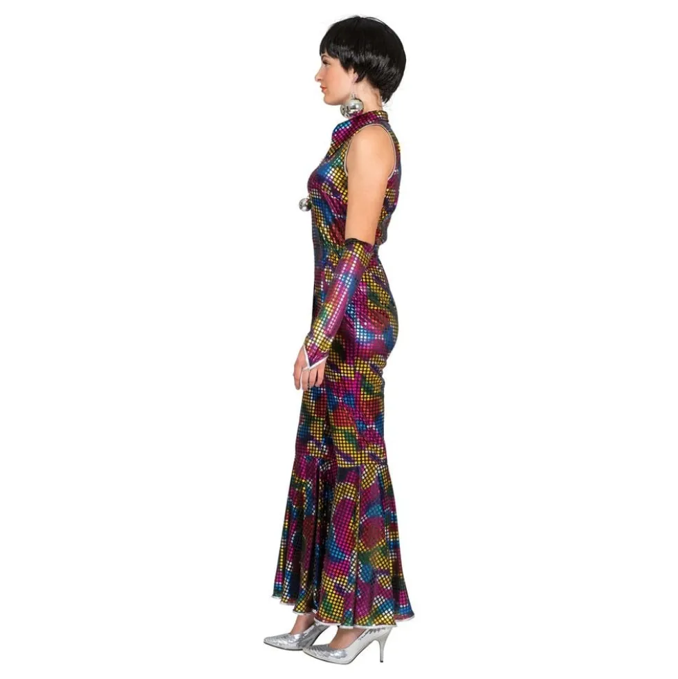 Disko Regnbue Jumpsuit Kostume