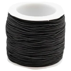 Elastisk Snor på Rulle Sort