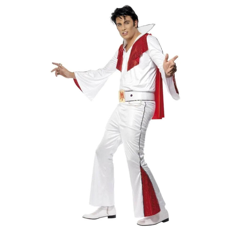 Elvis Hvid/Rød Kostume