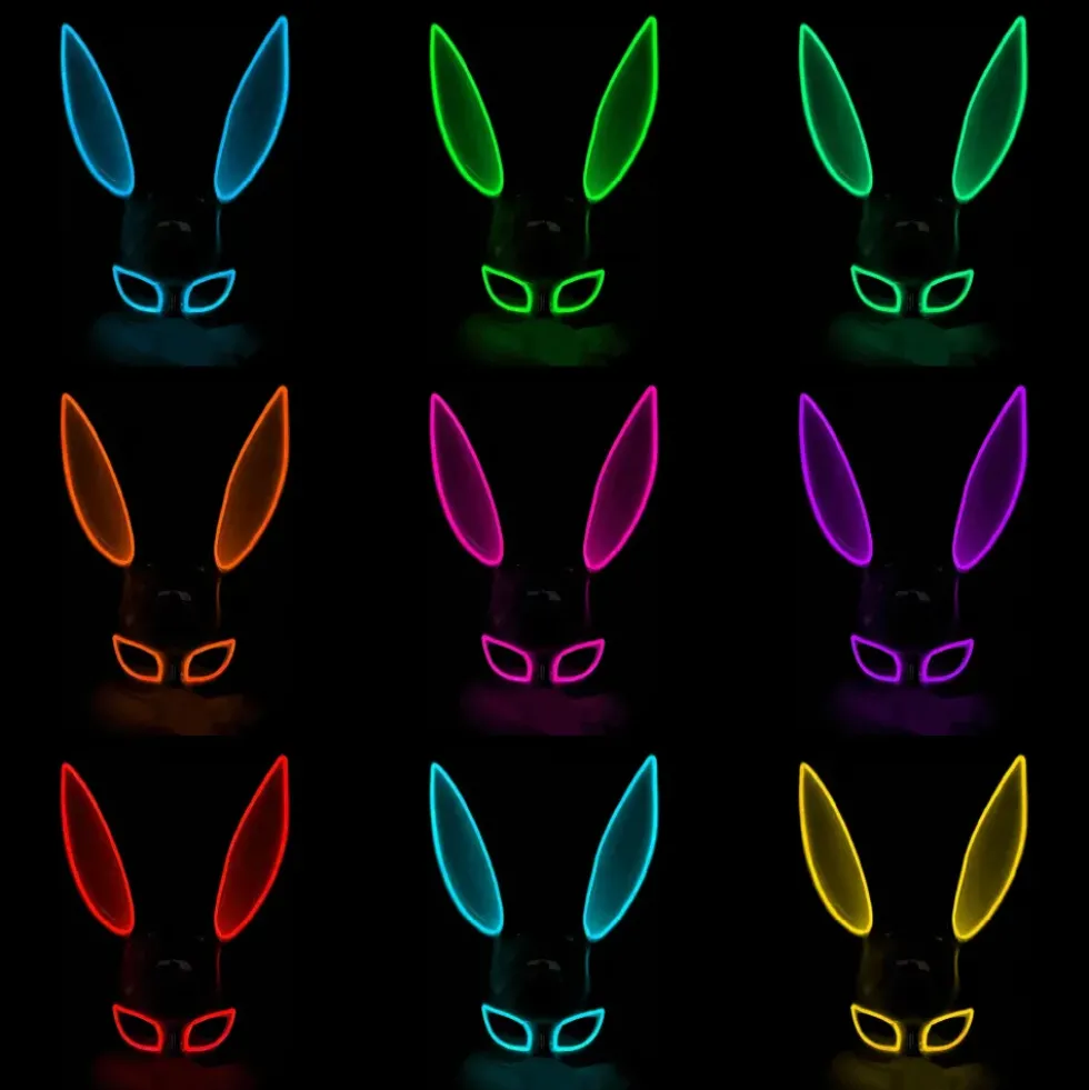EL Wire Kanin LED Maske
