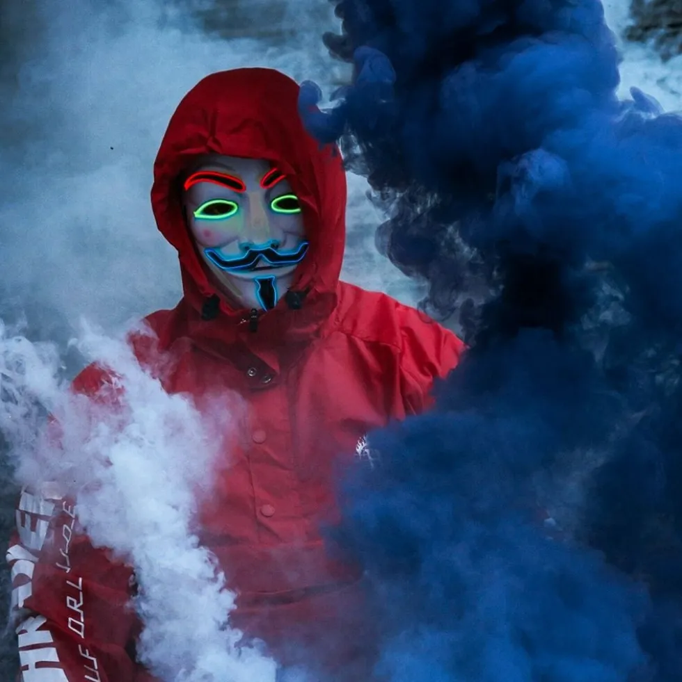 EL Wire V For Vendetta LED Maske