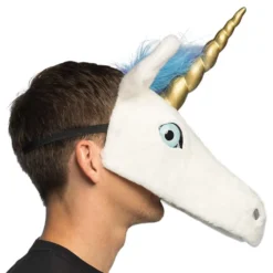 Enhjørning Halvmaske
