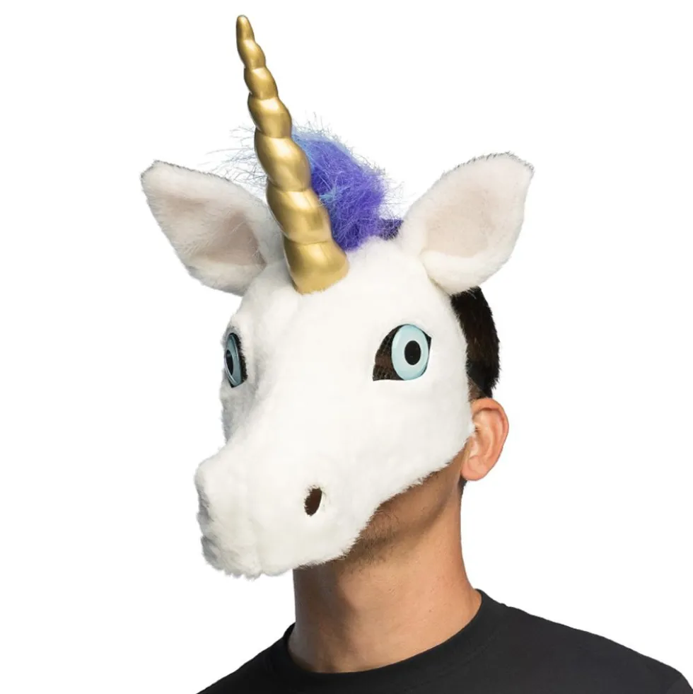 Enhjørning Halvmaske