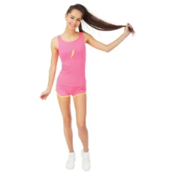 80'er Aerobics Lyserød Kostume