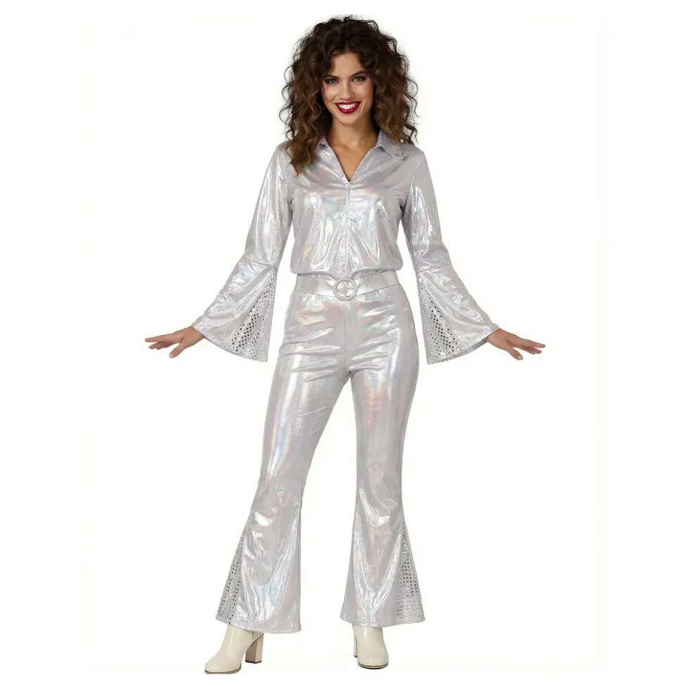 70'er Disco Dame Sølv Kostume