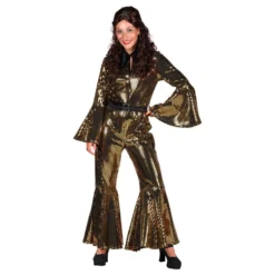70'er Disco Jumpsuit Guld Kostume Deluxe