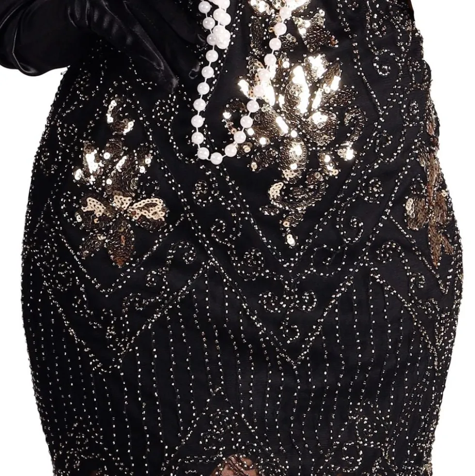 20'er Gatsby Kjole Sort Kostume Deluxe