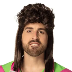 80’er Hockeyhår Brunette Paryk