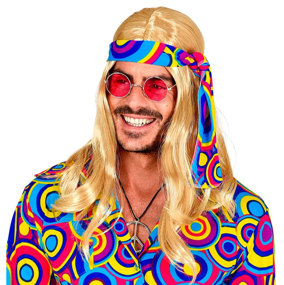 70'er Lang Blond Paryk med Pandebånd