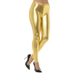 80'er Metallic Disco Leggings Guld