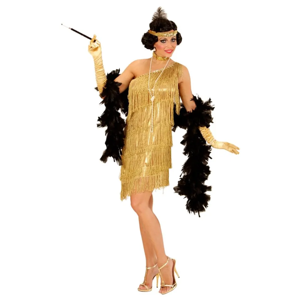 20'erne Flapper Kjole Guld Kostume