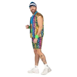 80'er Neon Leopard Herre Kostume
