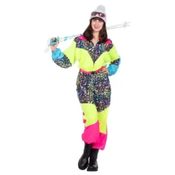 80'er Neon Skidragt Dame Kostume