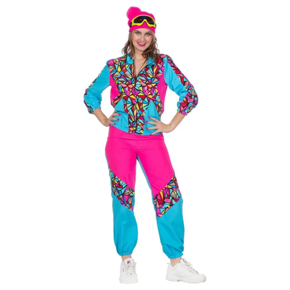 80'er Neon Skidragt Dame Kostume