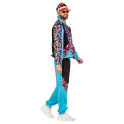 80'er Neon Skidragt Herre Kostume