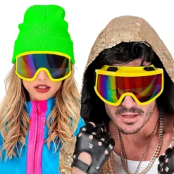 80'er Skibriller Neongul